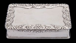 A William IV silver snuff box, maker Edward Smith, Birmingham,