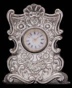 A Victorian silver watch stand, maker Deakin & Francis Ltd, Birmingham,
