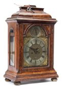 John Ellicott, London (attributed), a walnut bracket clock: the eight-day duration,