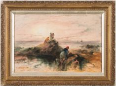 Sarah Louise Kilpack [1840-1909]- Fisherfolk on the shore,