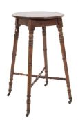 An unusual early 19th Century mahogany circular occasional table:,