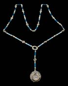 An early 20th century enamelled gold,