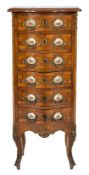 A French walnut veneered,