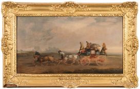 Attributed to Charles Cooper Henderson [1803-1877]- The South London Mail Coach in an open