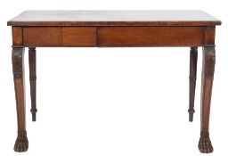 An early 19th Century mahogany rectangular serving table:,