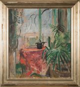 WITHDRAWN FROM SALE Oskar Moll [1875-1947]- Stillenben Am Fenster, (Still Life by a Window),