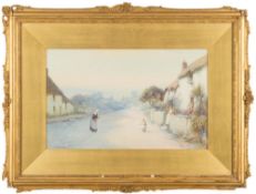 John White [1851-1933]- Chideock,:- signed watercolour, 29 x 45.5cm.