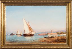 Paul Charles Emmanuel Gallard-Lepinay [1842-1885]- A Mediterranean coastal port,