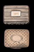 A George III silver vinaigrette, maker Matthew Linwood, Birmingham, 1810: monogrammed,