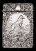 An Edward VII silver card case, maker Crisford & Norris Ltd, Birmingham,