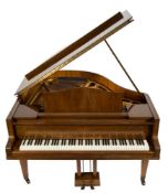 Bluthner, Leipzig - A Boudoir grand piano:, no 121797, contained in a walnut case,