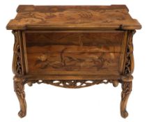 A French marquetry chest:, in the Art Nouveau taste,