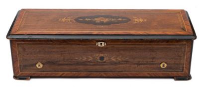 Paillard Vaucher Fils, a 19th century Swiss musical box: playing eight airs, with 33.
