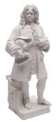 A Continental parian figure of G.F.