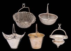 An Imperial Russian silver strainer in the form of a pail,
