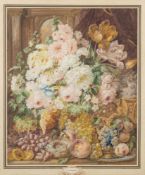 Attributed to Cornelius van Spaendonck [1756-1840]- Still life of fruit and flowers in a classical