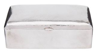 A Chinese silver cigarette box, stamped finesse mark: inscribed,