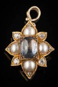 A cabochon sapphire,