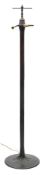 A bronze lamp standard,