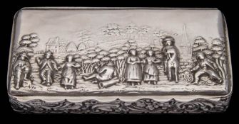 An Edward VII silver box, maker George Nathan & Ridley Hayes, Chester, 1908: of rectangular outline,