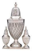 An Edward VII silver sugar caster, maker S Glass, Birmingham,