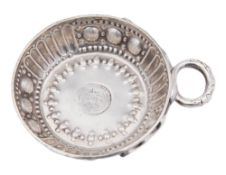 A George V silver wine tasting cup, maker D & J Wellby Ltd, London,