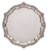 An Elizabeth II silver waiter, maker J B Chatterley & Sons Ltd, Birmingham,