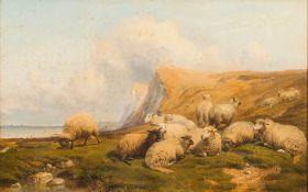 Thomas Sydney Cooper [1803-1902]- 'Peace'; sheep grazing in a coastal meadow,