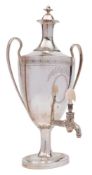 A silver plated samovar, by Elkington & Co: in the Adam style,