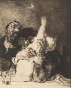 * Edmund Blampied [1886-1966]- The Butterfly, 1928; The Centenarian,:- two,