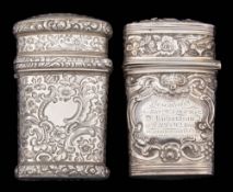 A Victorian silver etui, maker Edward Edwards II, London,