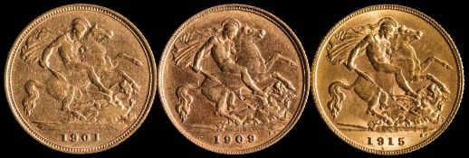 A Victoria 'Old head' half sovereign dated 1901,