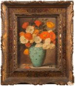 Ernest Filliard [1868-1933]- Poppies in a vase:- signed, watercolour, 15 x 12cm.