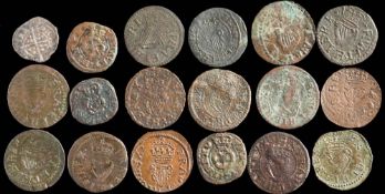 Edward I, James I and Charles I, seventeen assorted farthings: various dates.