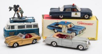 Dinky No 252 Pontiac RMCP Police Car in reproduction box:, No 192 Bentley S2,