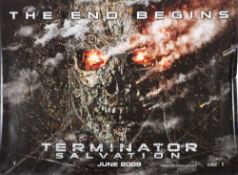 A group of British quad film posters: 'Transformers 2', 'Terminator Salvation',