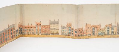A 19th century hand coloured panorama of Weymouth:, unsigned,