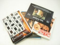 A collection of various lobby cards and promotional booklets:,