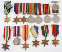 A group of thirteen WWII and reproduction service medals:,