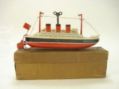 A German tinplate clockwork liner 'Queen Mary':,