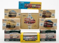 Corgi , a boxed group of buses and trams:, to included 'Routemasters Around Britain',