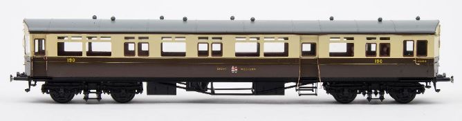 Tower Brass (SanCheng /China) O gauge A30 GWR cream and brown Autocoach No 190:,