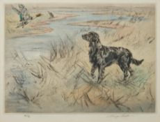 * Henry Wilkinson [1921-2011]- Black Labrador, duck shooting,