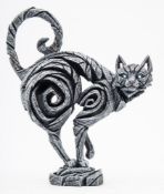 An Edge Sculpture 'White Cat' after Matt Buckley:, 38cm high.
