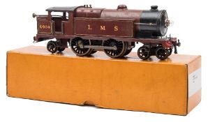 Hornby O Gauge E220 4-4-2 Tank locomotive LMS maroon No 6954:, 20v electric in an associated box.
