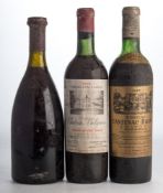 One Chateau Vieux Ferrano Pomerol 1967:, two bottles of Chateau Bellegrave Haut Medoc 1964,