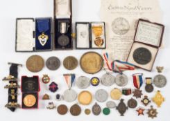 A collection of Victorian and later Commemorative medallions:,