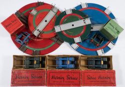 Hornby O gauge accessories: comprising three Hydraulic Buffer Stops, a Spring Buffer Stop,