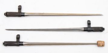 A group of three Russian SKS Siminov bayonets: (3)