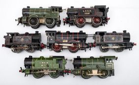 A group of seven Hornby O gauge 0-4-0 tank locomotives :,